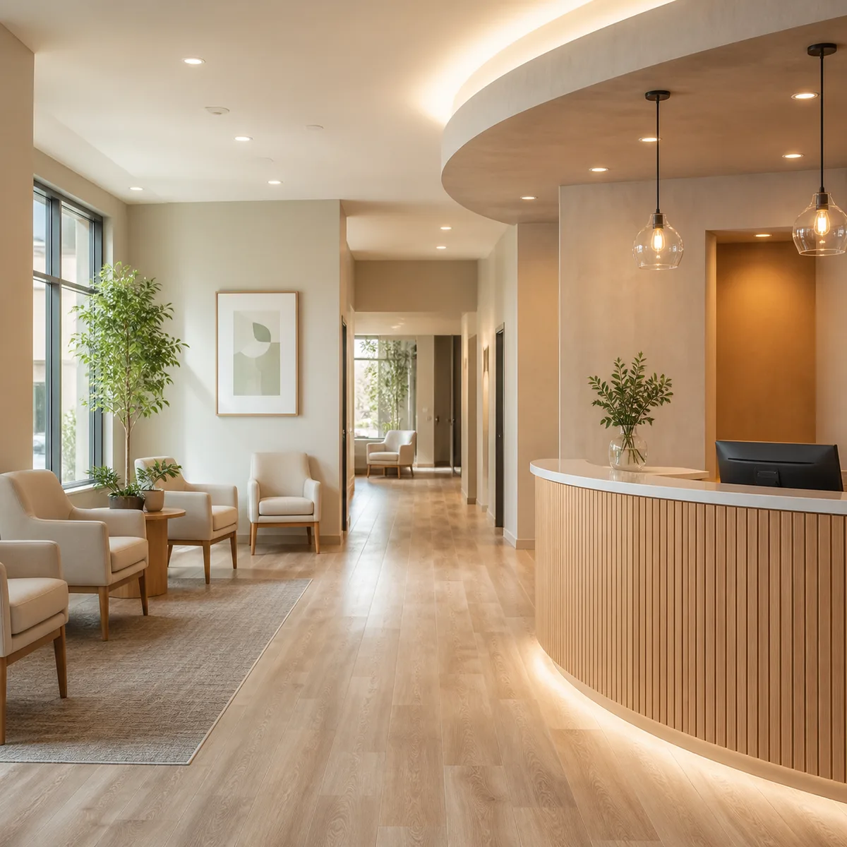 Recepción de una clínica dental conceptual